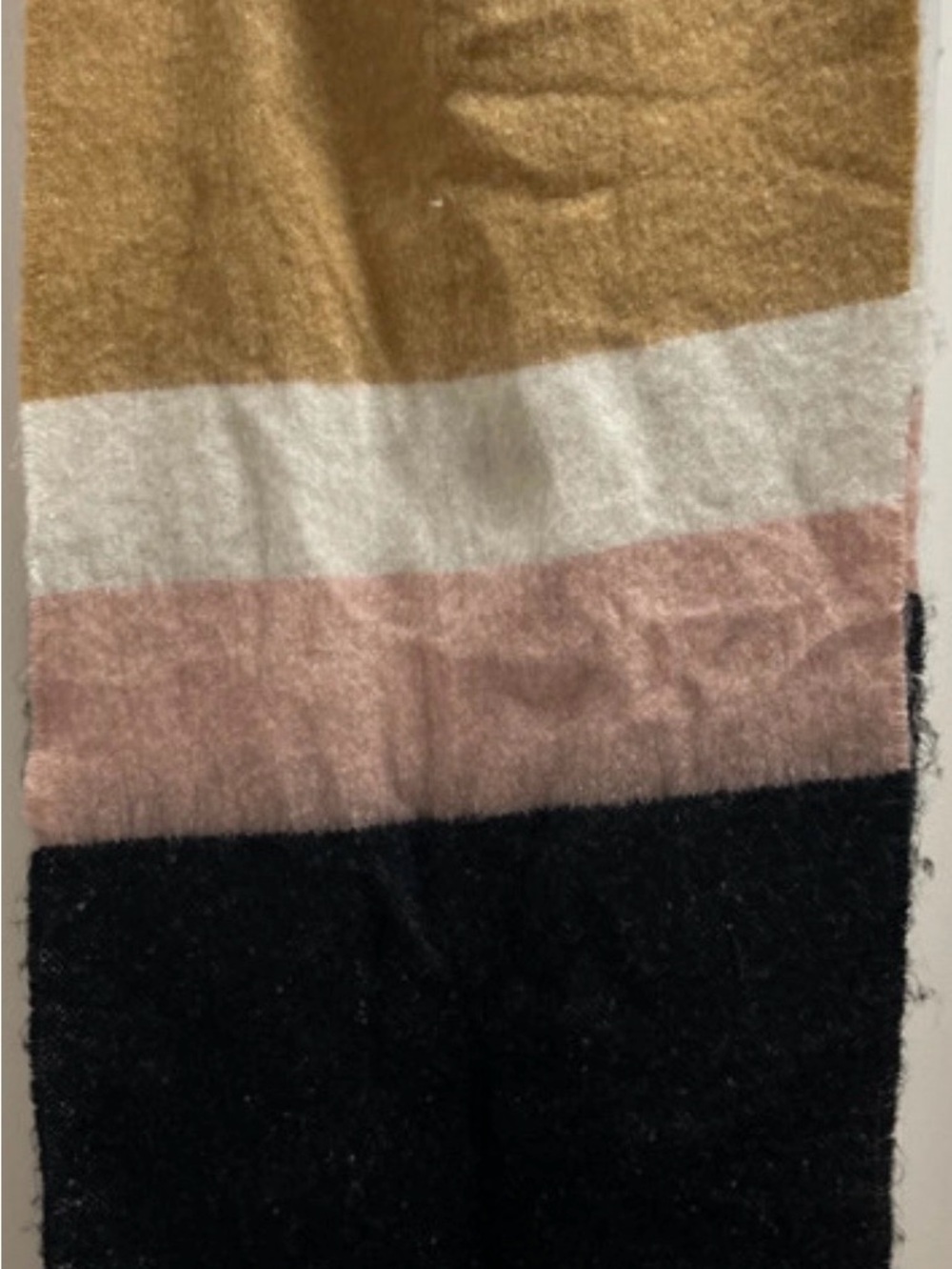 Banana Republic Fuzzy Tan & Black Scarf